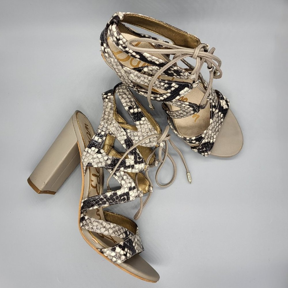 Sam Edelman Yardley Lace Up Block Heel Sandals